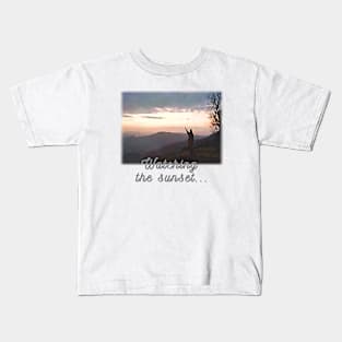 Watching  the sunset... Kids T-Shirt